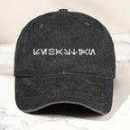 Vintage Aurebesh Star Wars Washed Cap - Personalized Distressed Denim Cap