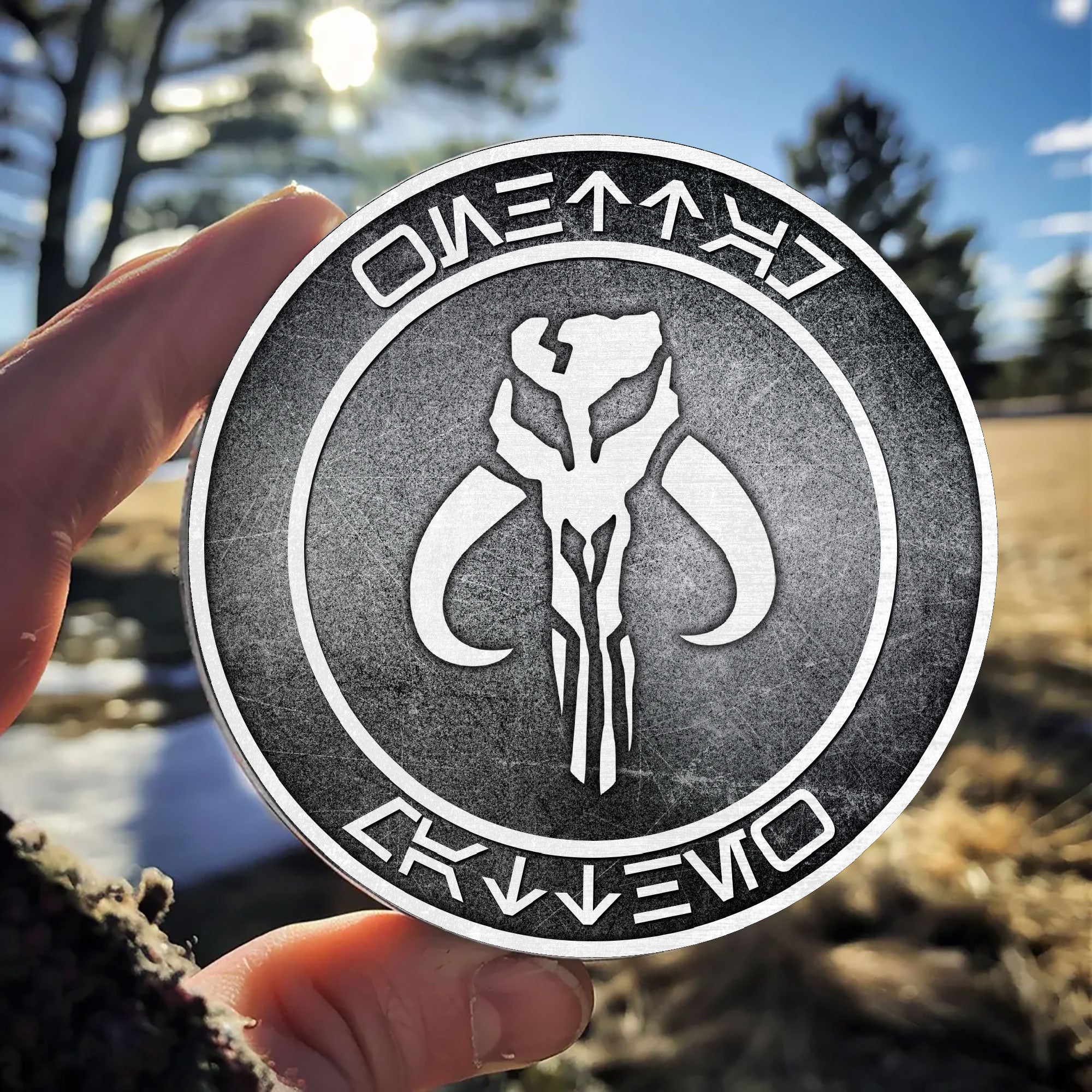 Custom Name In Mando'a/Aurebesh Galactic Challenge Coin - Personalized Commemorative Keepsake Coin