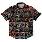 Mandalorian Characters Block Hawaiian Shirt with Pocket - Star Wars Button Down Shirt