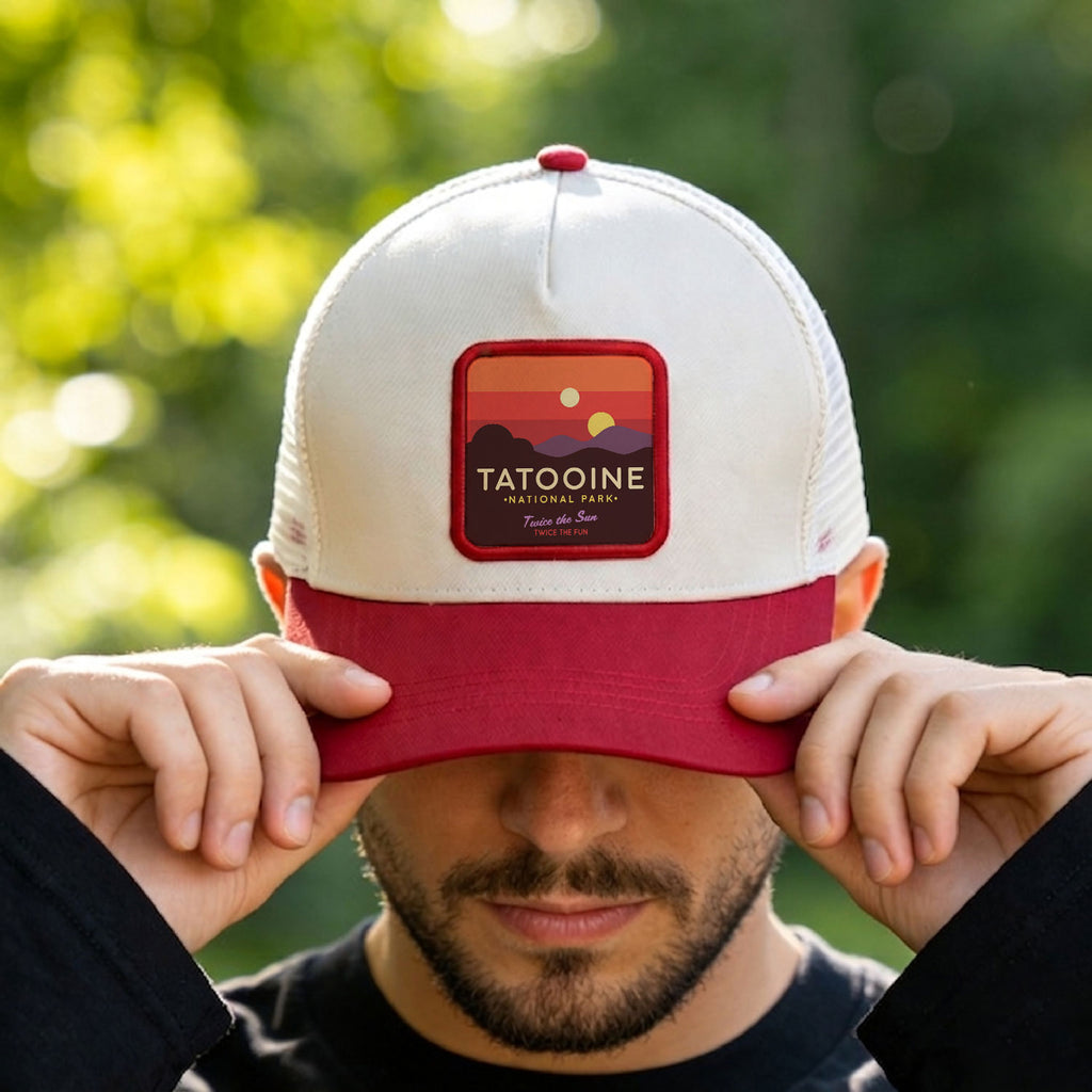National Park Galactic Leather Mesh Hat - Personalized Trucker Cap