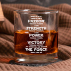 Galactic Code With Custom Name In Mando'a/Aurebesh Whiskey Glass - Personalized Old Fashioned 11OZ Scotch Glass
