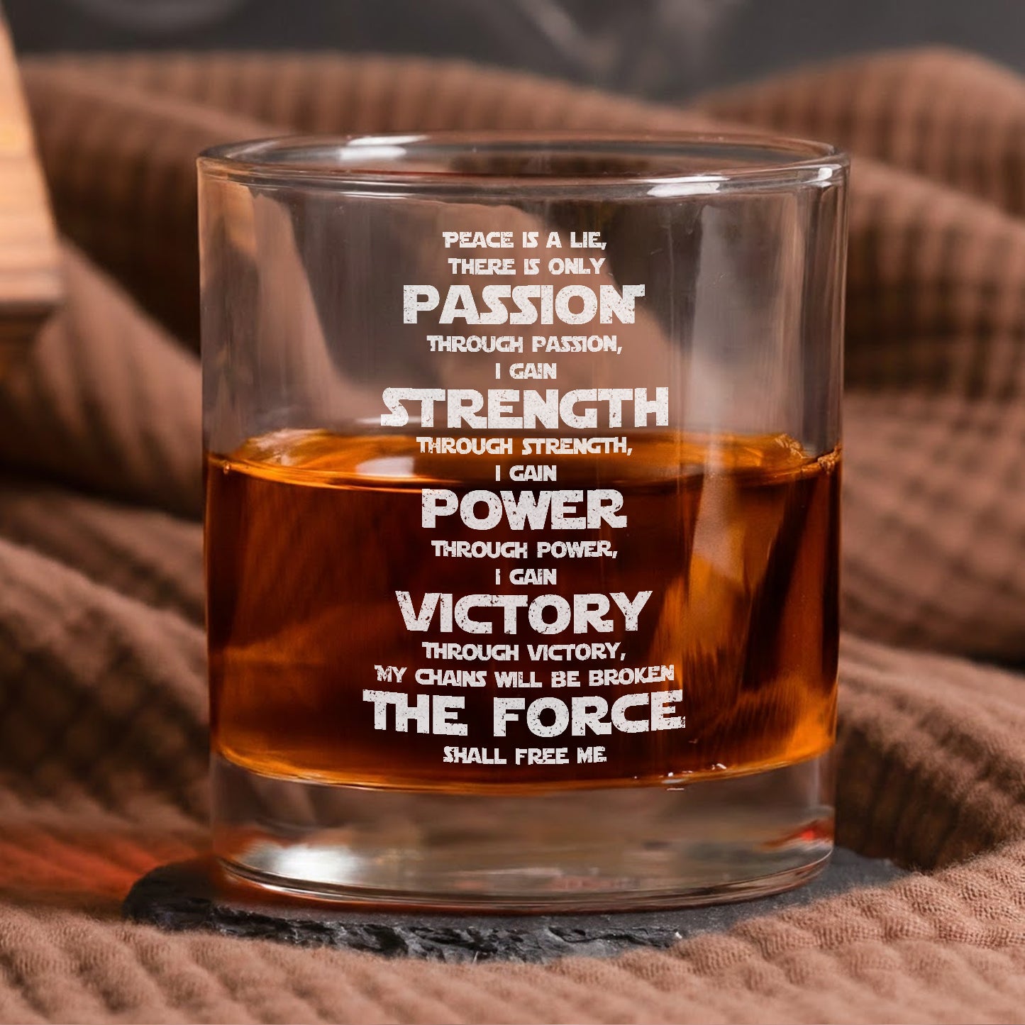 Galactic Code With Custom Name In Mando'a/Aurebesh Whiskey Glass - Personalized Old Fashioned 11OZ Scotch Glass