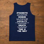 Custom Name in Aurebesh/Mando'a and Star Wars Code Tanktop - Personalized Tanktop Front And Back