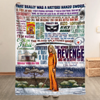 Kill Bill That Woman Deserves Her Revenge Christmas Blanket - Action Movie Sherpa Blanket Gift for Fans