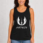 Custom Name in Aurebesh/Mando'a and Star Wars Code Tanktop - Personalized Tanktop Front And Back