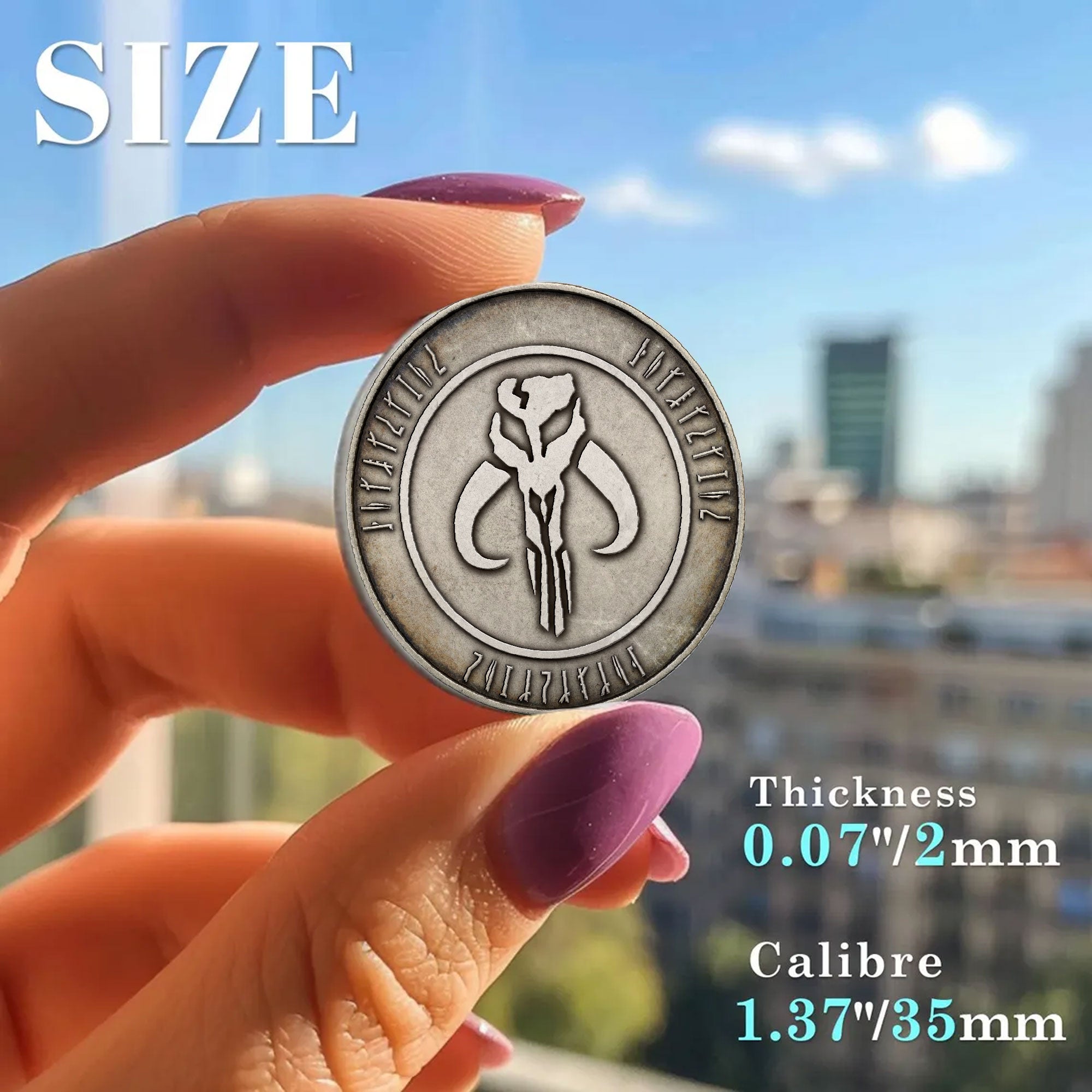 Custom Name In Mando'a Dadalorian Challenge Coin - Personalized Commemorative Keepsake Coin