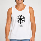 Custom Name in Aurebesh/Mando'a and Star Wars Code Tanktop - Personalized Tanktop Front And Back