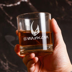 Vintage Aurebesh Dadalorian Star Wars Whiskey Glass - Personalized Old Fashioned 11OZ Scotch Glass