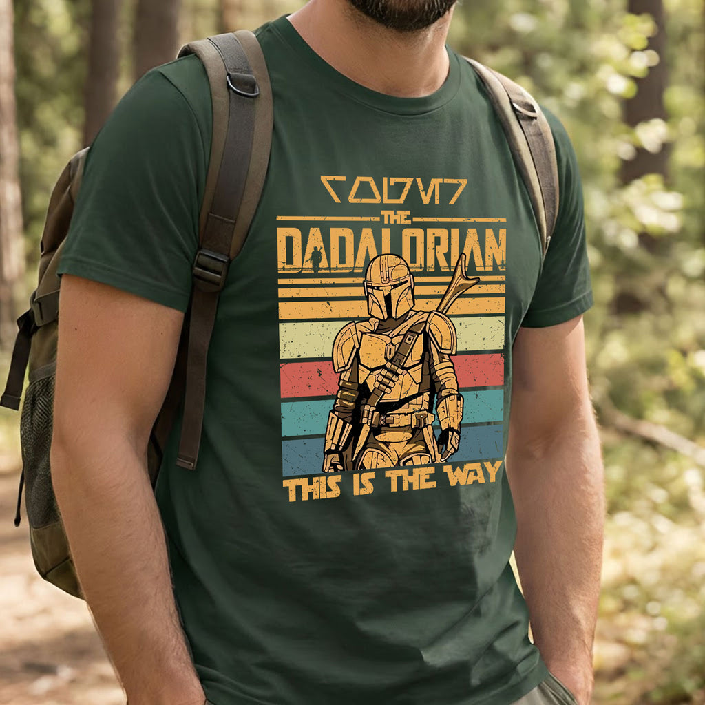 Name In Aurebesh Vintage Dadalorian Star Wars Shirt - Personalized Shirt
