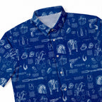 Mandalorian Equipment Blueprint Hawaiian Shirt with Pocket - Star Wars Schematic Button Down Shirt
