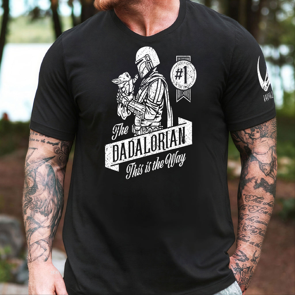 Custom Dadalorian Name in Mando'a Sleeve Printed Shirt - Personalized Shirt and Sleeve