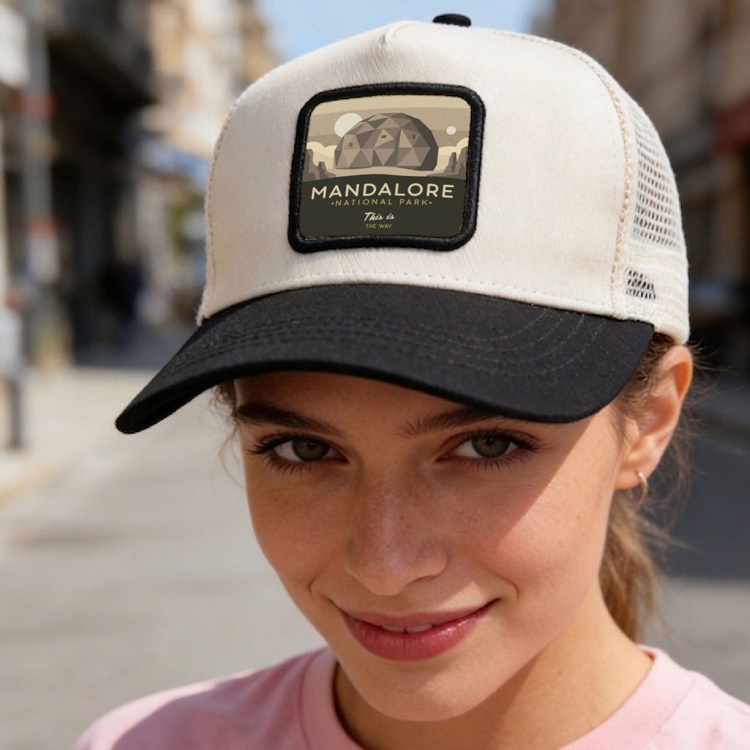 National Park Galactic Leather Mesh Hat - Personalized Trucker Cap