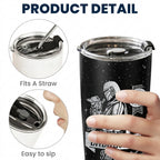 Custom Dadalorian Aurebesh Mando'a Star Wars 20Oz Tumbler - Insulated Mug with Lid - Personalized Tumbler Cup