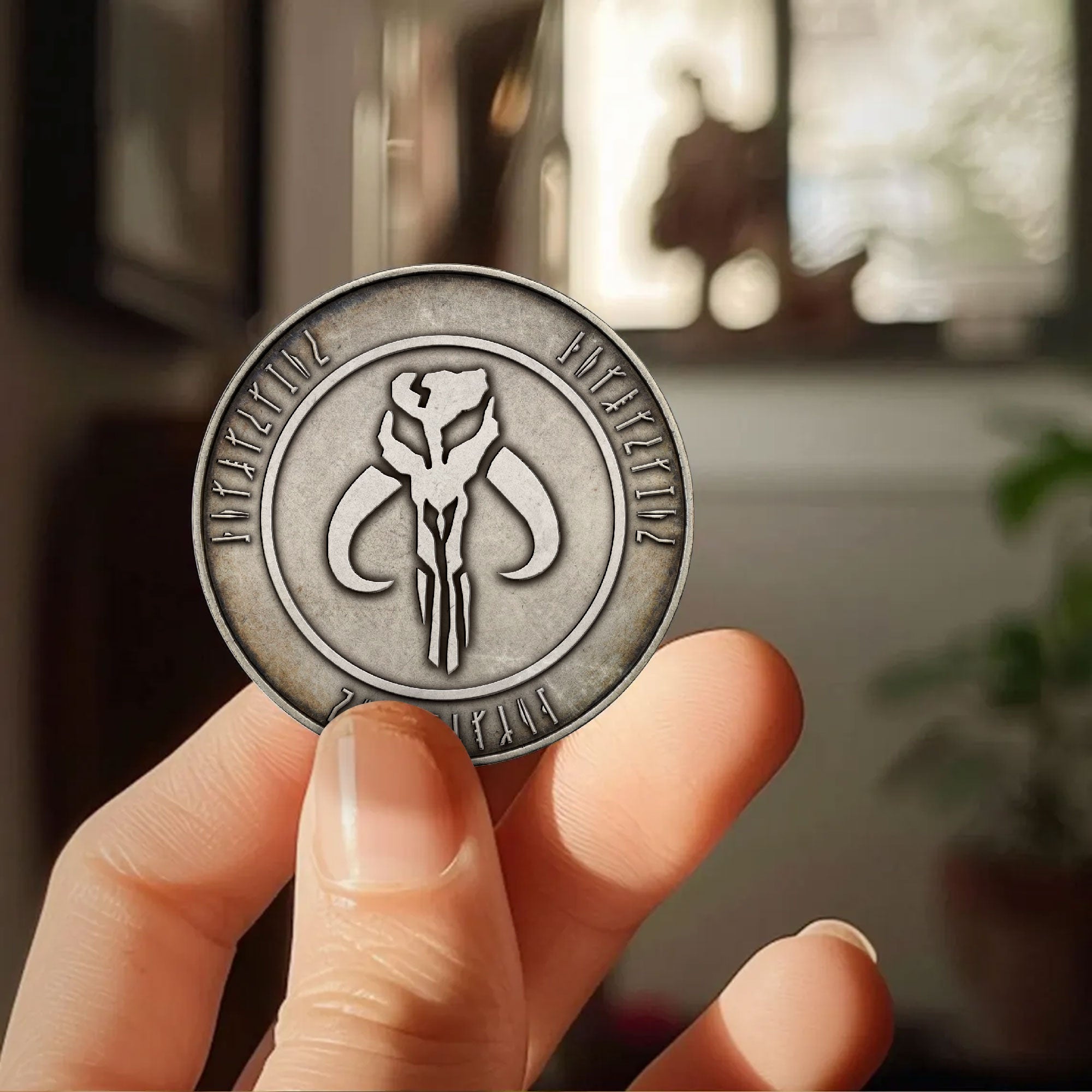 Custom Name In Mando'a Dadalorian Challenge Coin - Personalized Commemorative Keepsake Coin