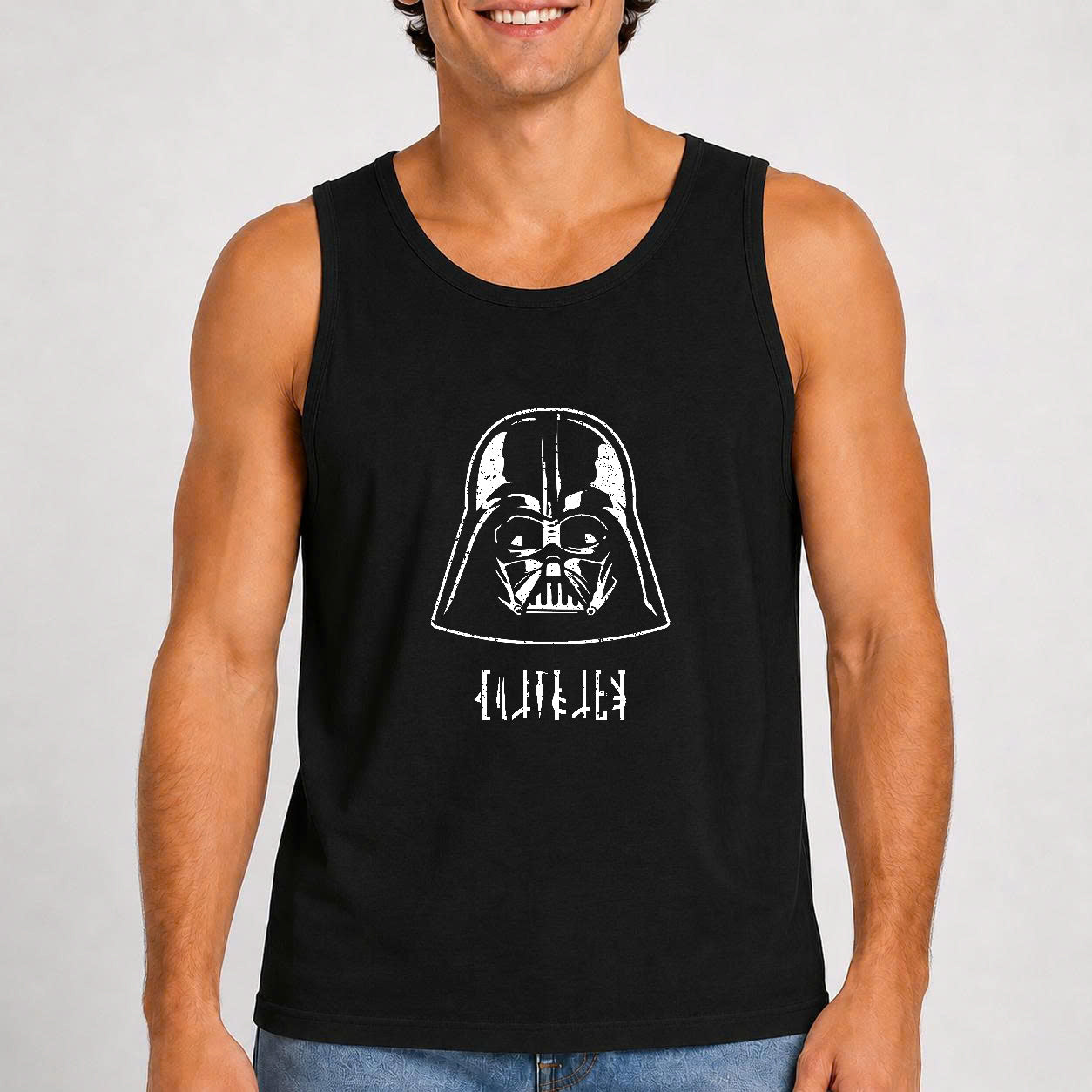 Custom Name in Aurebesh/Mando'a and Star Wars Code Tanktop - Personalized Tanktop Front And Back