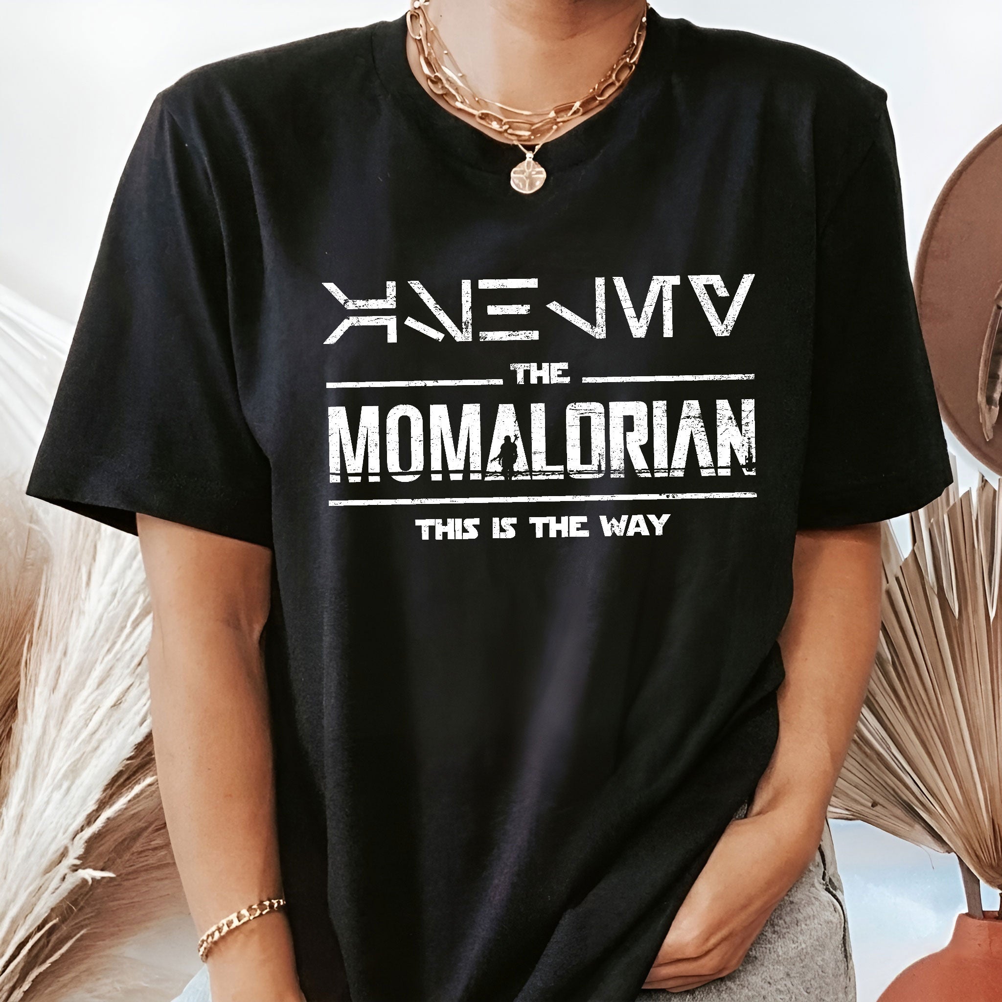 Name In Aurebesh Momalorian Star Wars Shirt - Personalized Shirt