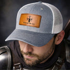 Vintage Aurebesh Galactic Hat - Personalized Leather Patch Hat