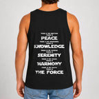 Custom Name in Aurebesh/Mando'a and Galactic Code Tanktop - Personalized Tanktop Front And Back