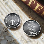 Custom Name In Mando'a/Aurebesh Galactic Challenge Coin - Personalized Commemorative Keepsake Coin