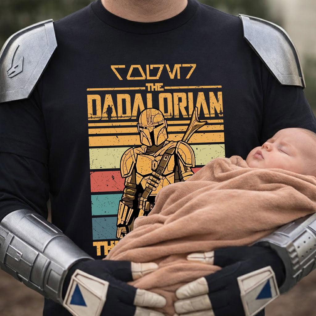 Name In Aurebesh Vintage Dadalorian Star Wars Shirt - Personalized Shirt