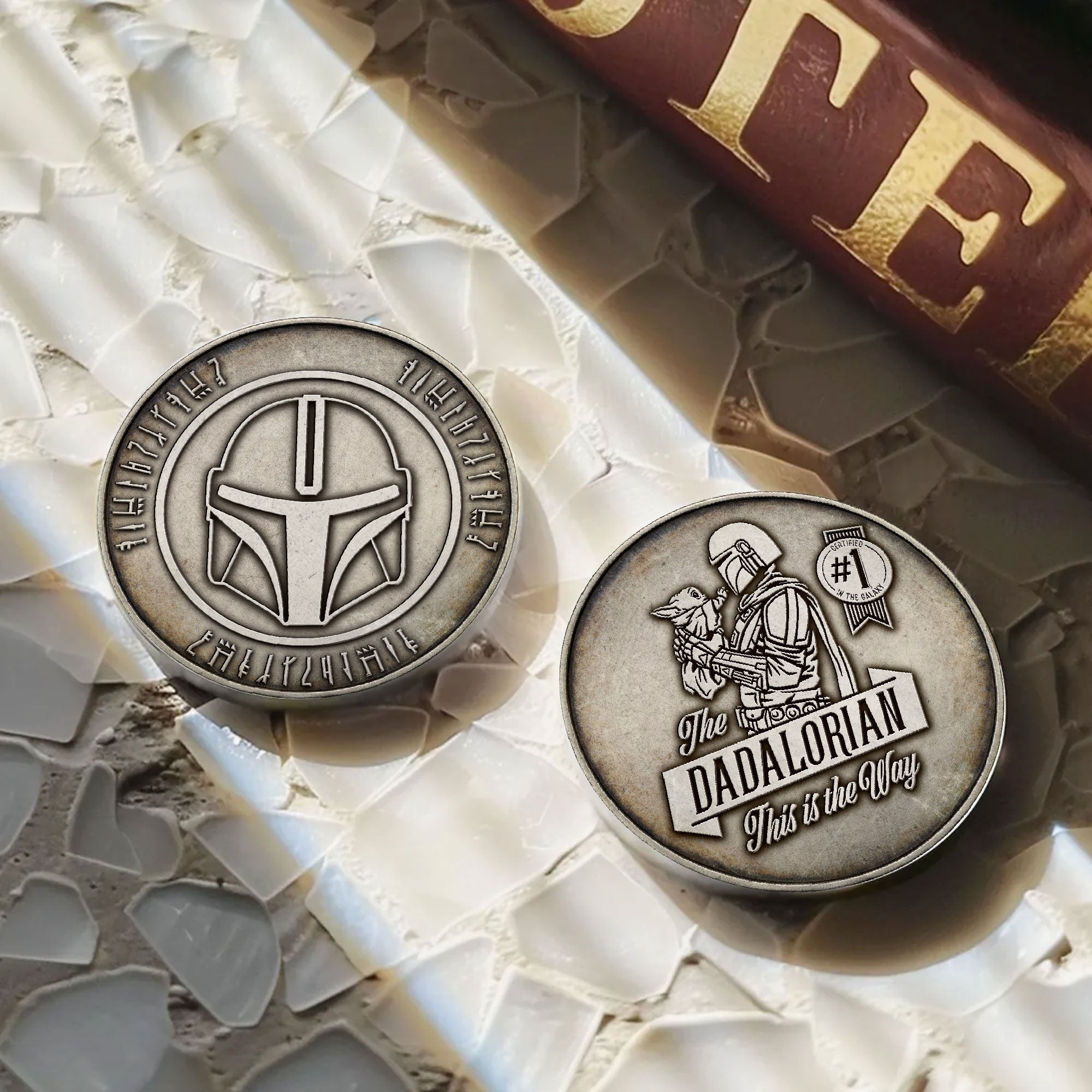 Custom Name In Mando'a Dadalorian Challenge Coin - Personalized Commemorative Keepsake Coin