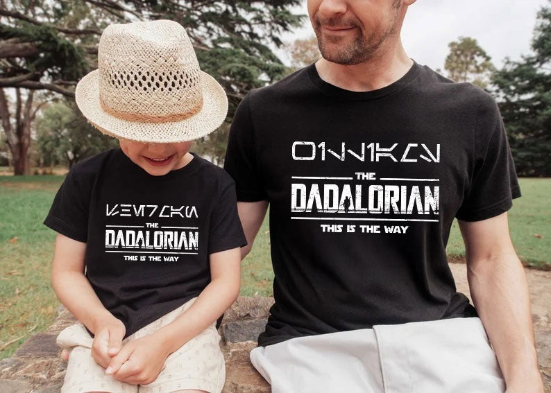 Name In Aurebesh Dadalorian Star Wars Shirt - Personalized Shirt