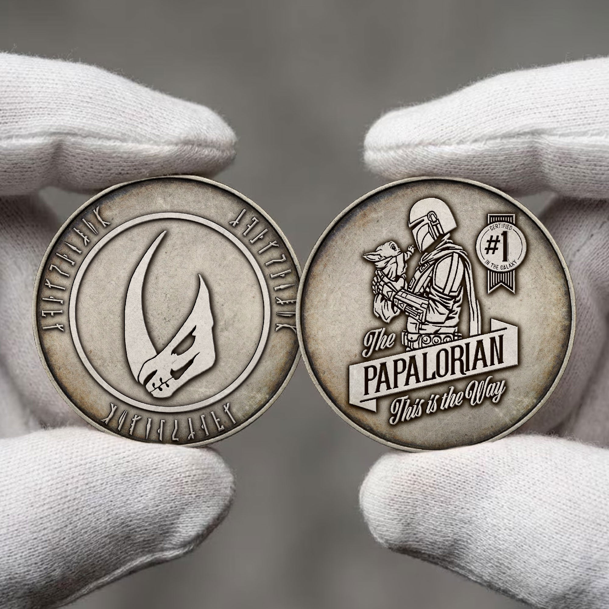 Custom Name In Mando'a Dadalorian Challenge Coin - Personalized Commemorative Keepsake Coin
