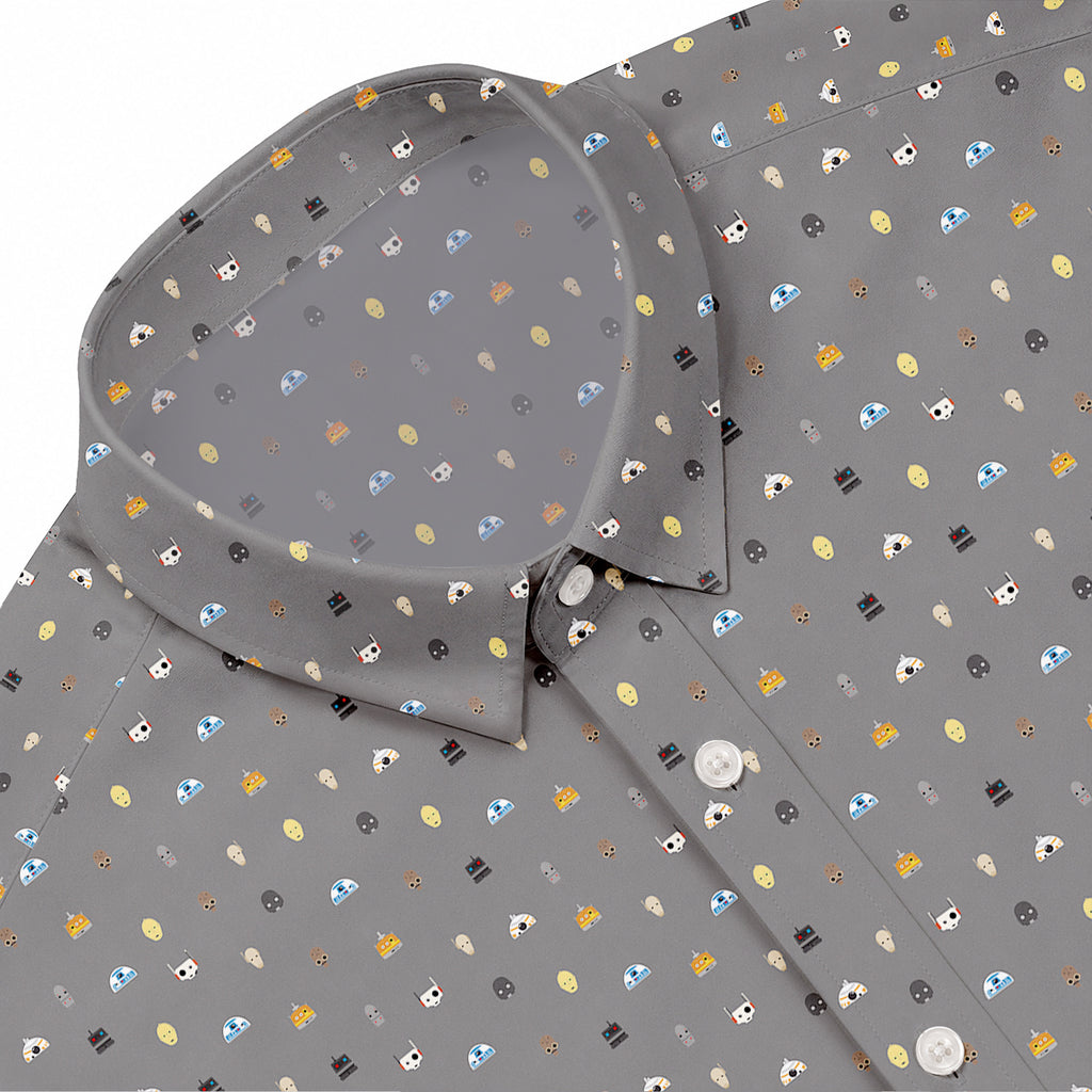Galactic Droid Registry Hawaiian Shirt with Pocket - Star Wars Button Down Shirt