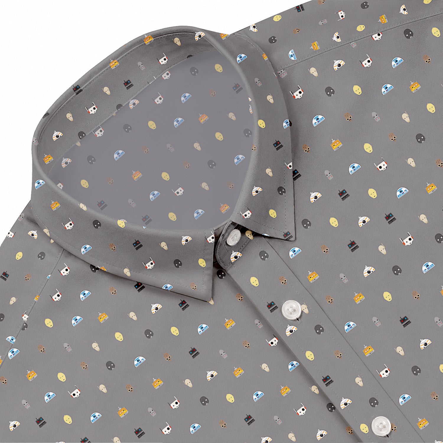 Galactic Droid Registry Hawaiian Shirt with Pocket - Star Wars Button Down Shirt