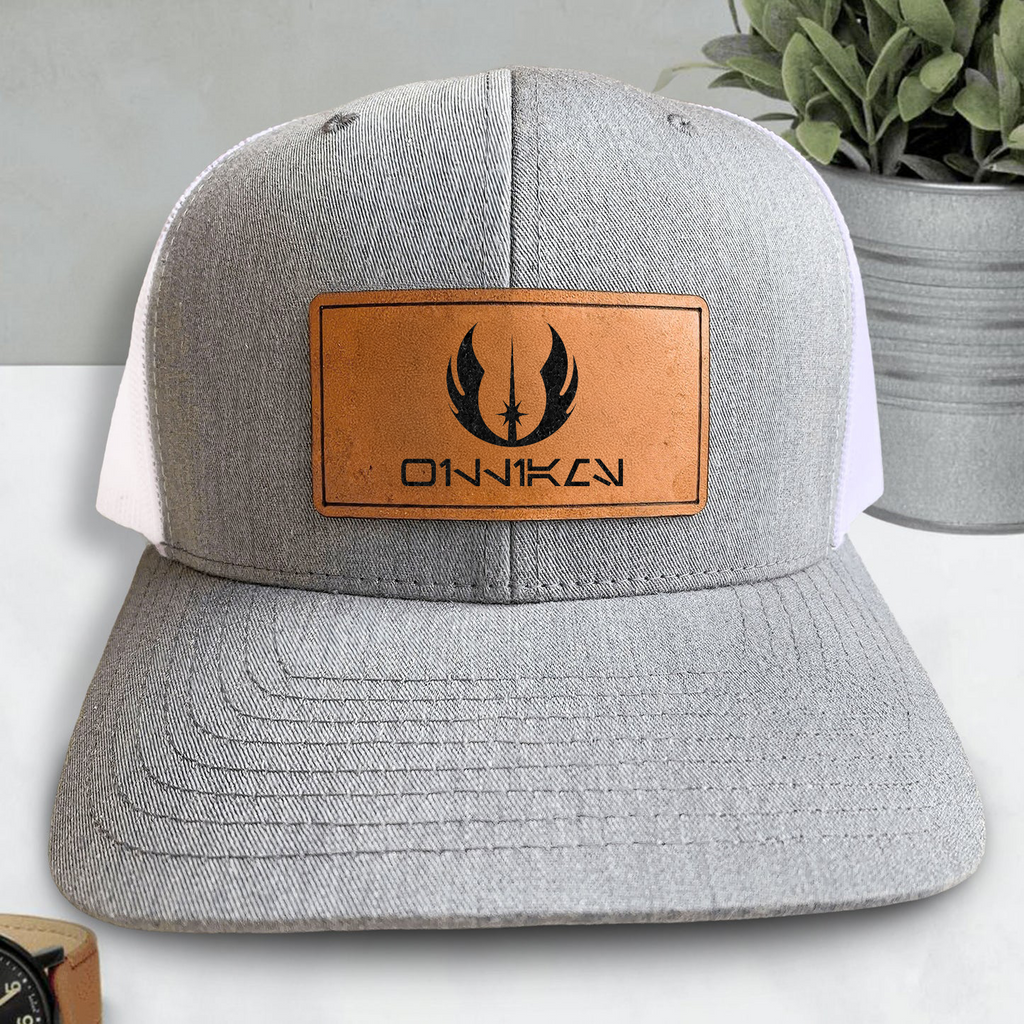 Vintage Aurebesh Star Wars Hat - Personalized Leather Patch Hat