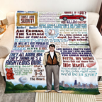 Ferris Bueller's Day Off Life Moves Pretty Fast Christmas Blanket - Comedy Movie Sherpa Blanket Gift for Fans