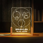 Custom Gallifreyan Time Lord Companion Acrylic Night Light - Personalized Anniversary Night Light