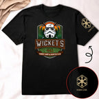 Wicket's Camping Club With Custom Name in Aurebesh/Mando'a Sleeve Printed Shirt - Personalized Shirt and Sleeve