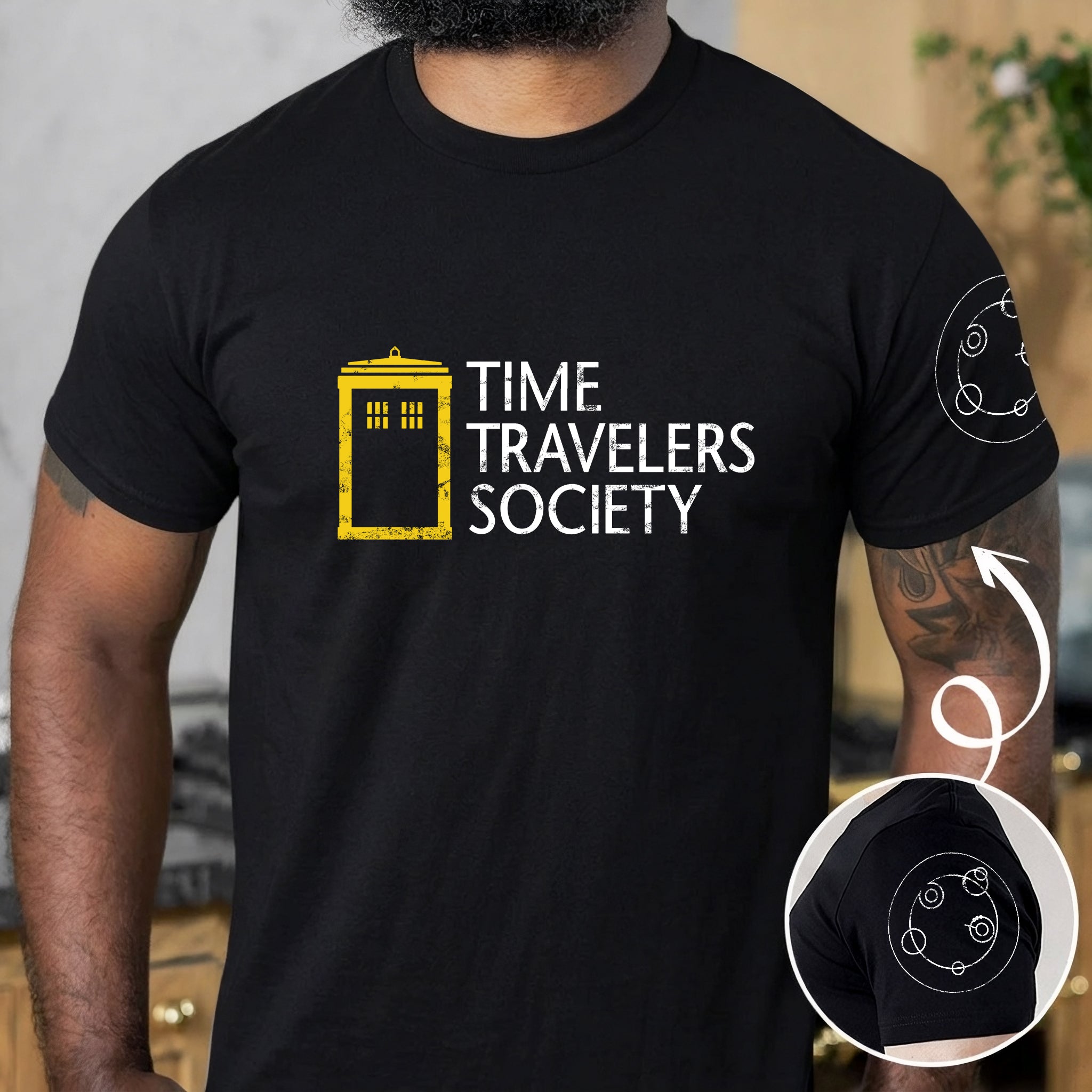 Time Travelers Society With Custom Gallifreyan Name Printed Shirt - Sci-fi Movie Personalized Shirt