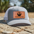 Vintage Aurebesh Star Wars Hat - Personalized Leather Patch Hat