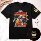 Rebel Scum With Custom Name in Aurebesh/Mando'a Sleeve Printed Shirt - Personalized Shirt and Sleeve