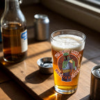 Built Like A Bounty Hunter 16oz Beer Glass - Galactic Personalized Beer Glass