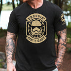 Troopin Aint Easy With Custom Name in Aurebesh/Mando'a Sleeve Printed Shirt - Personalized Shirt and Sleeve