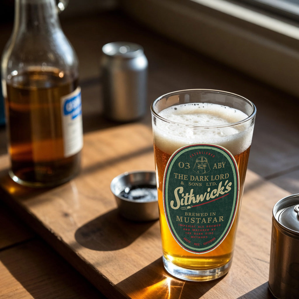 Sithwick's Beer 16oz Beer Glass - Galactic Personalized Beer Glass