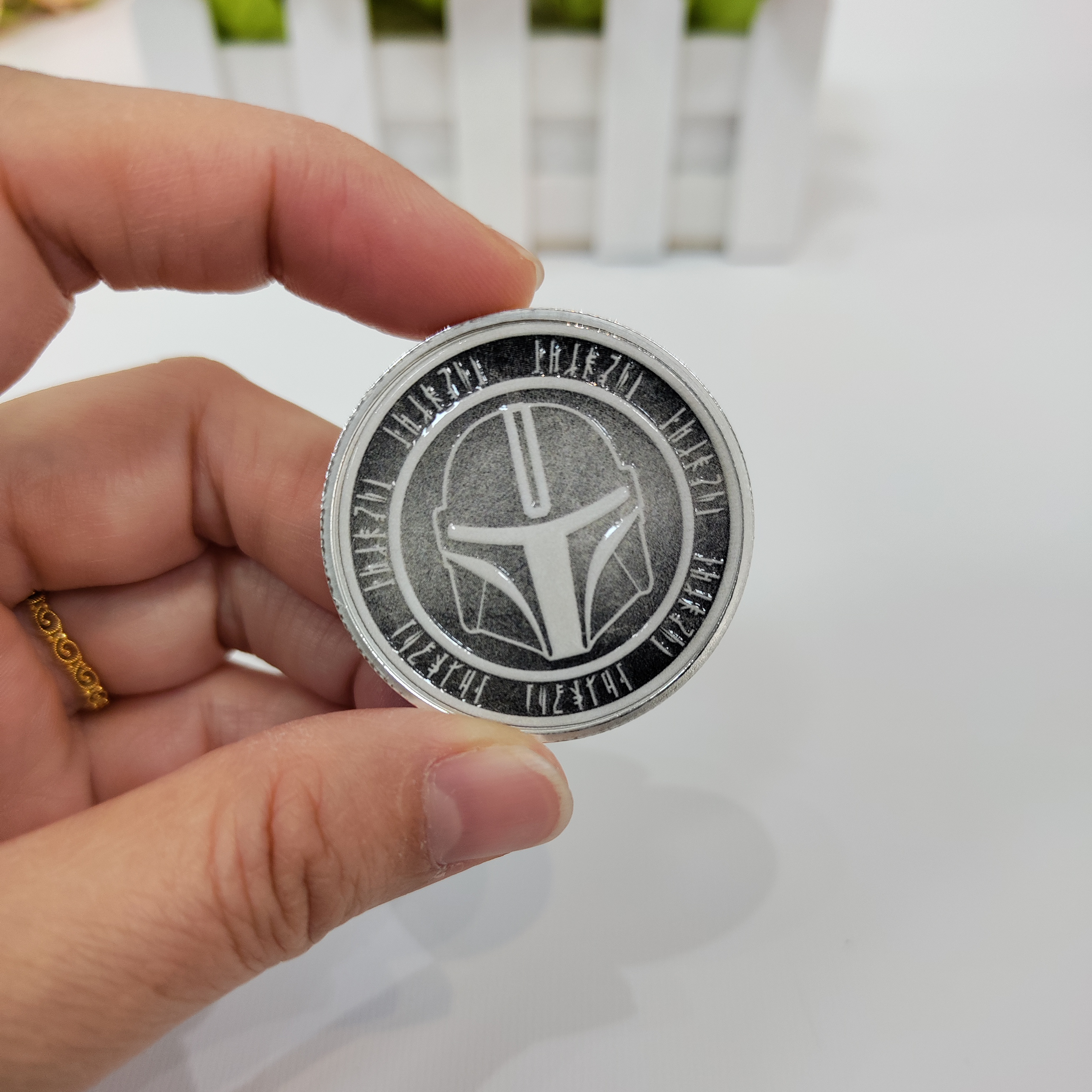 Custom Name In Mando'a/Aurebesh Star Wars Challenge Coin - Personalized Commemorative Keepsake Coin