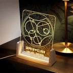 Custom Gallifreyan Time Lord Companion Acrylic Night Light - Personalized Anniversary Night Light