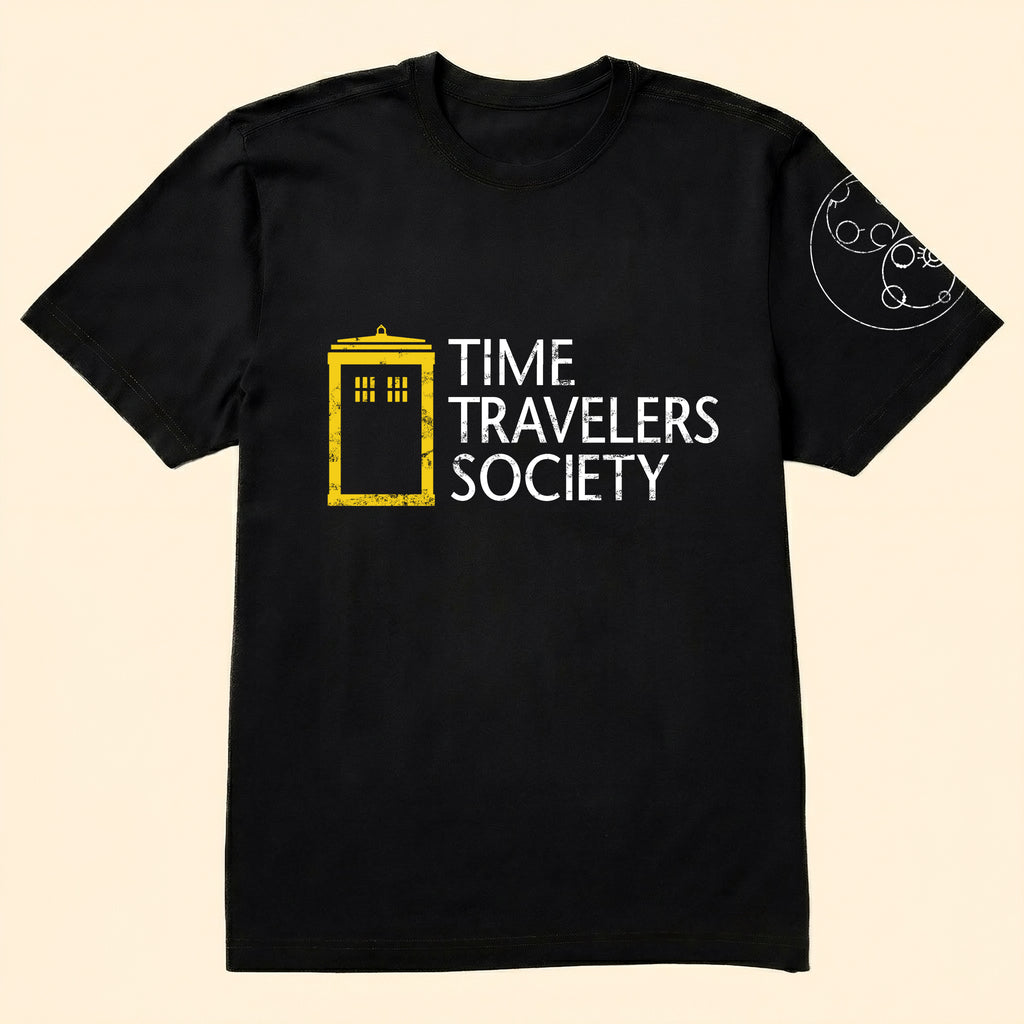 Time Travelers Society With Custom Gallifreyan Name Printed Shirt - Sci-fi Movie Personalized Shirt