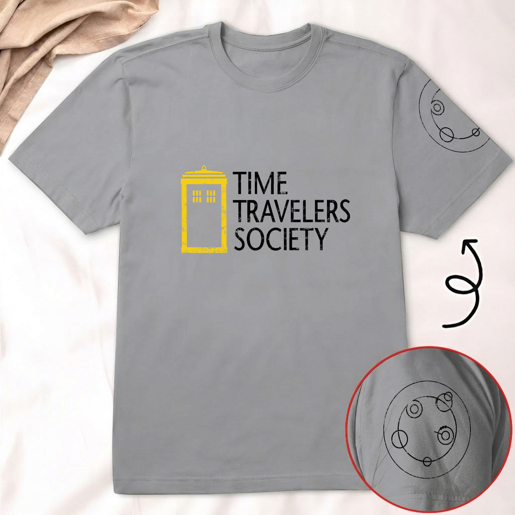 Time Travelers Society With Custom Gallifreyan Name Printed Shirt - Sci-fi Movie Personalized Shirt