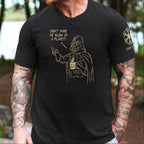 #1 Dad Vader With Custom Name in Aurebesh/Mando'a Sleeve Printed Shirt - Personalized Shirt and Sleeve
