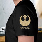 What About The Power Converter With Custom Name in Aurebesh/Mando'a Sleeve Printed Shirt - Personalized Shirt and Sleeve