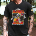Rebel Scum With Custom Name in Aurebesh/Mando'a Sleeve Printed Shirt - Personalized Shirt and Sleeve