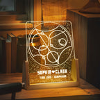 Custom Gallifreyan Time Lord Companion Acrylic Night Light - Personalized Anniversary Night Light