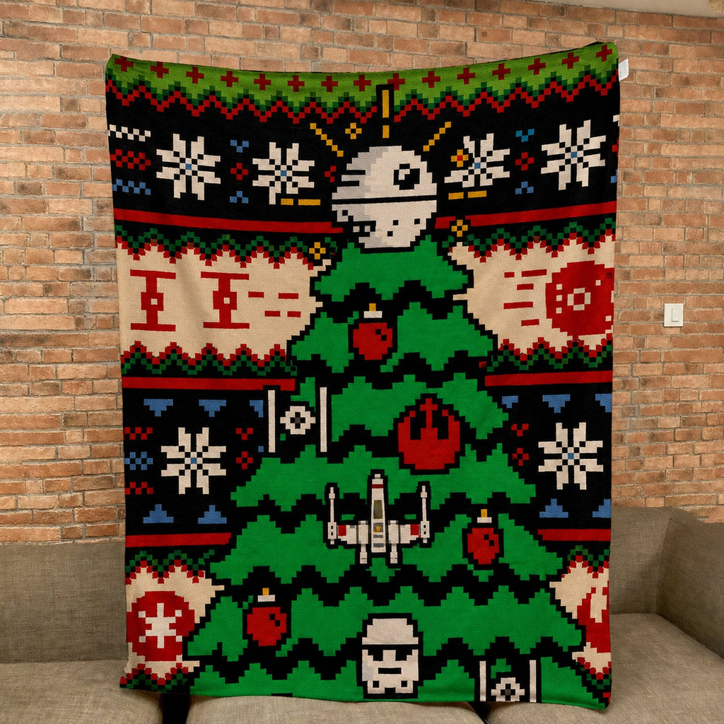 Galactic Christmas Tree Blanket - Galactic Christmas Gift for Fans