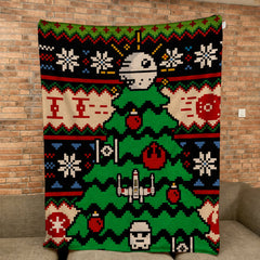 Galactic Christmas Tree Blanket - Galactic Christmas Gift for Fans