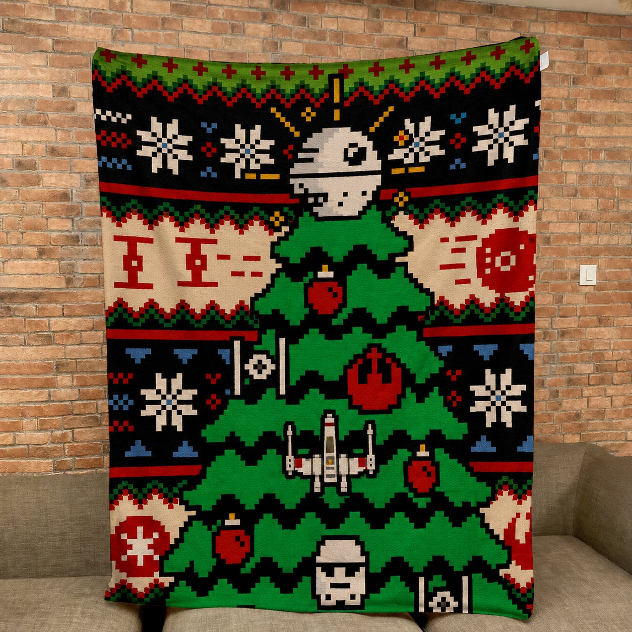 Galactic Christmas Tree Blanket - Galactic Christmas Gift for Fans